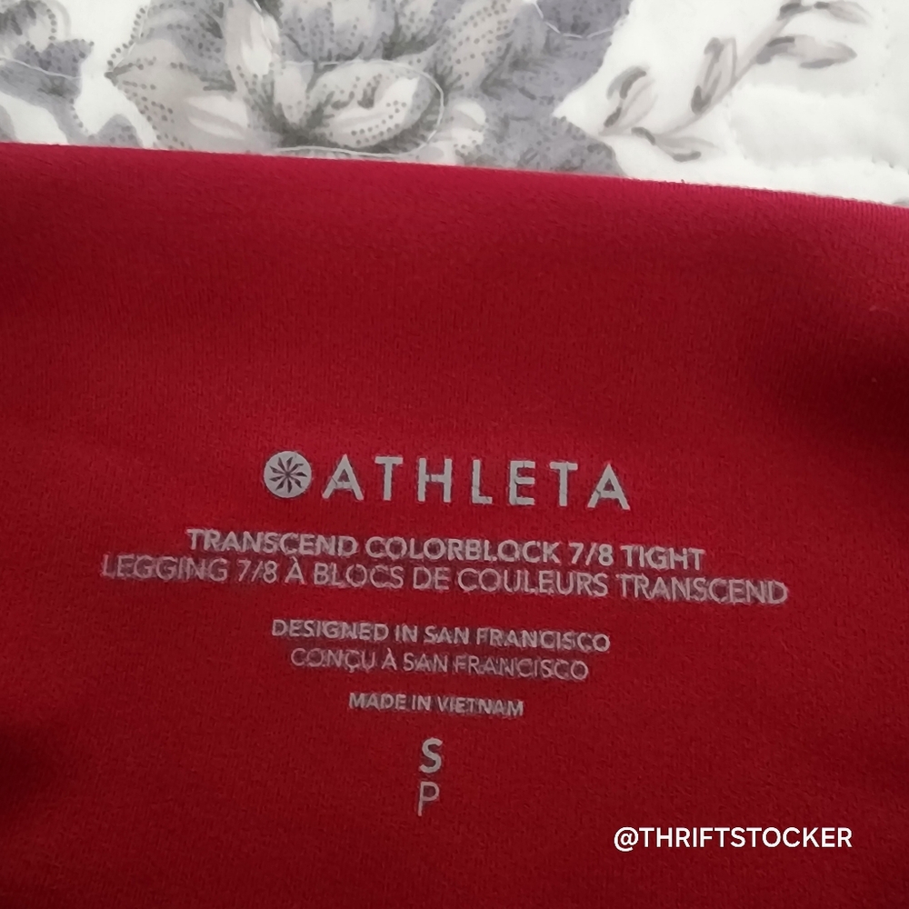 Athleta Transcend Color Block 7/8 Tights - Picture 7 of 7